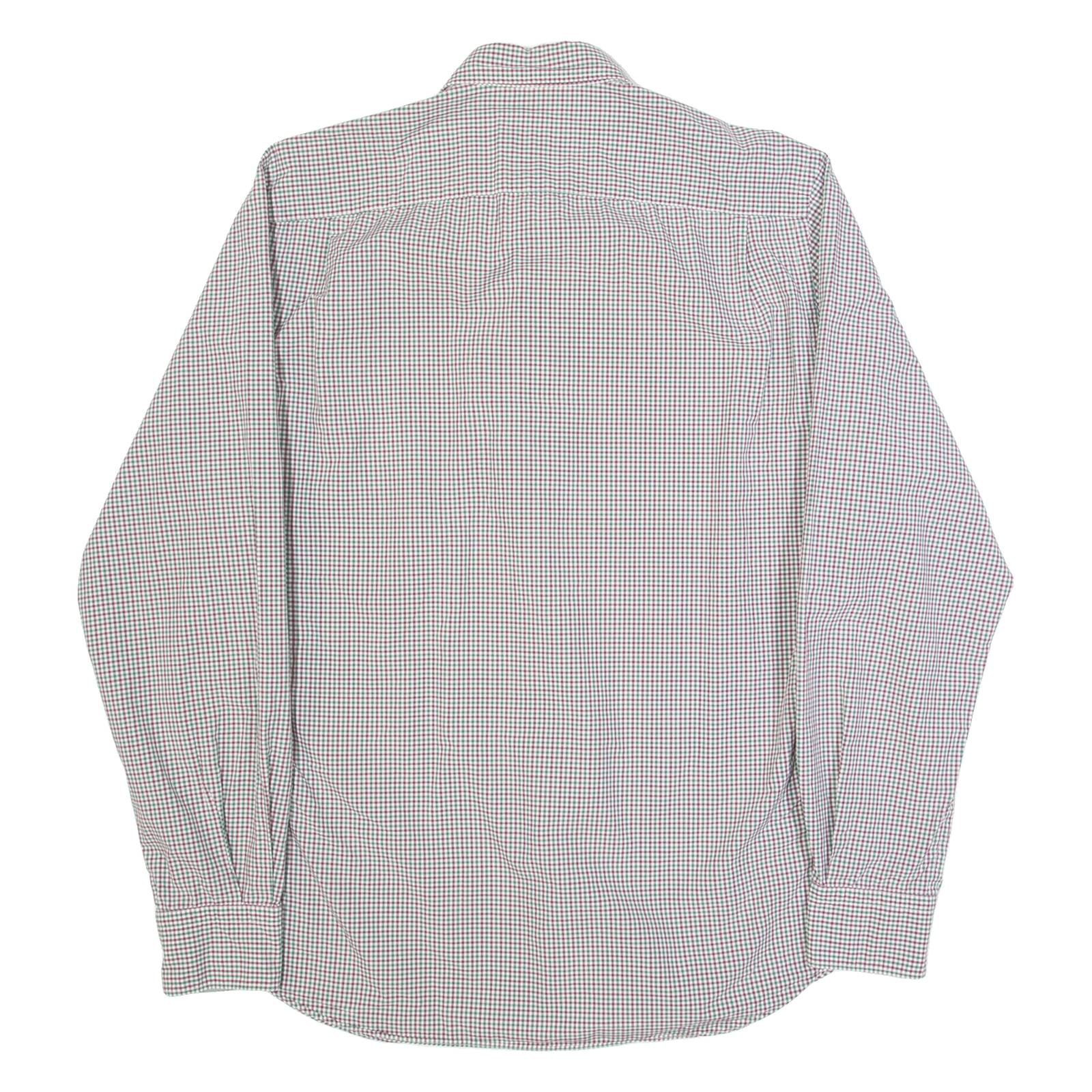 MASSIMO DUTTI Mens Shirt Red Check Long Sleeve L