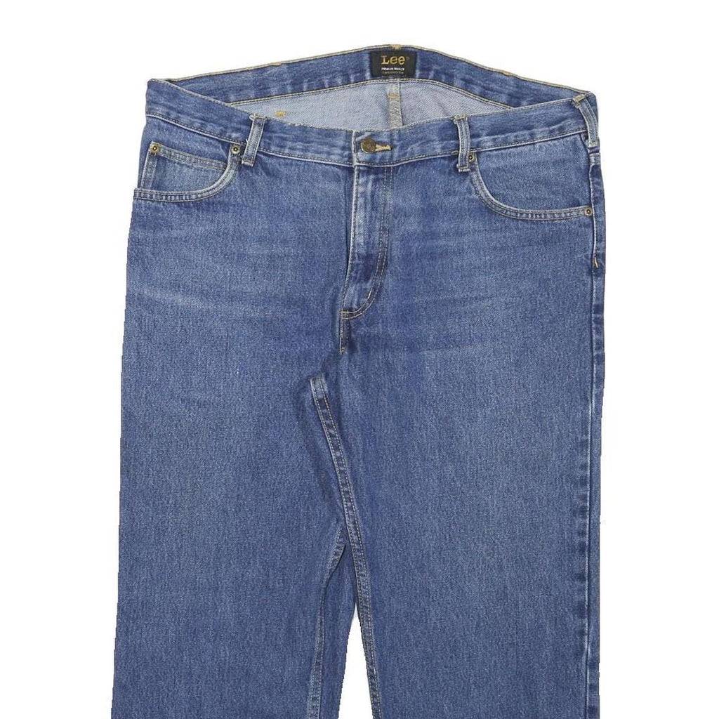 LEE Mens Jeans Blue Regular Straight Denim Medium W37 L25 Classic Cotton Blend