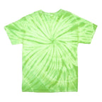 GILDAN Mens Green Tie Dye Wolf Graphic T-Shirt L Short Sleeve Crew Neck Cotton