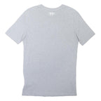 UNDER ARMOUR Mens Grey Blue Graphic T-Shirt S Short Sleeve Crew Neck Cotton