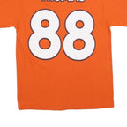 MAJESTIC Mens Orange Denver Broncos 88 Thomas Graphic T-Shirt M Short Sleeve