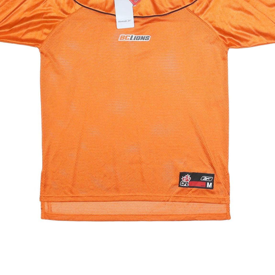 REEBOK Mens Orange BC Lions Graphic T-Shirt M Short Sleeve V-Neck Sportswear