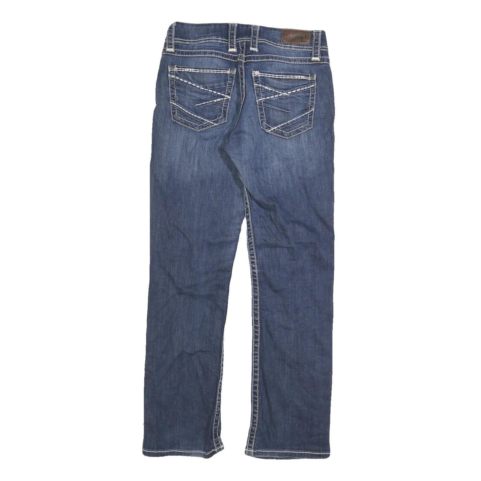 BKE DENIM Womens Blue Regular Straight Denim Medium Wash W29 L30 Stylish Comfort