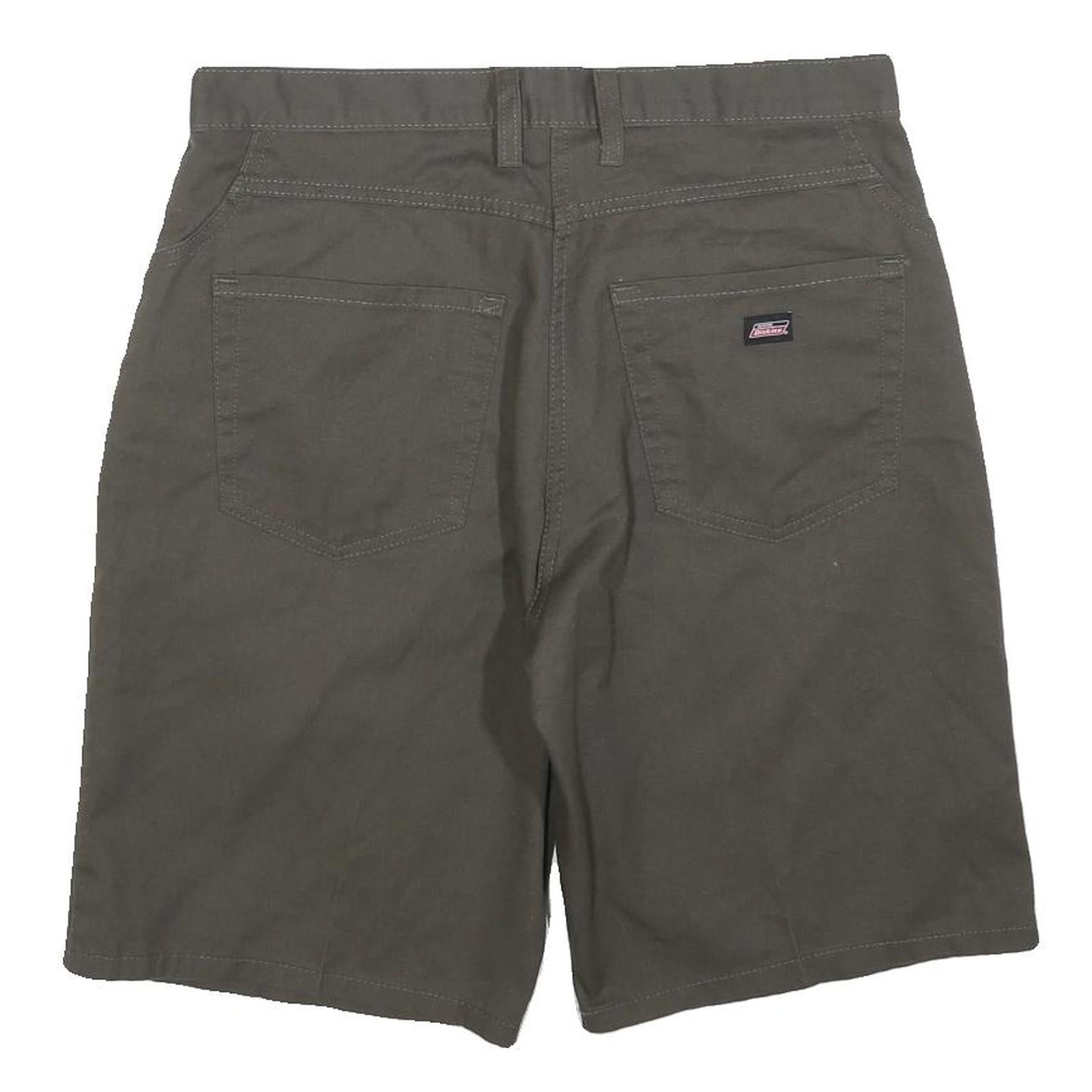 DICKIES Mens Shorts Grey Casual L W34 Cotton Blend Comfortable Pockets