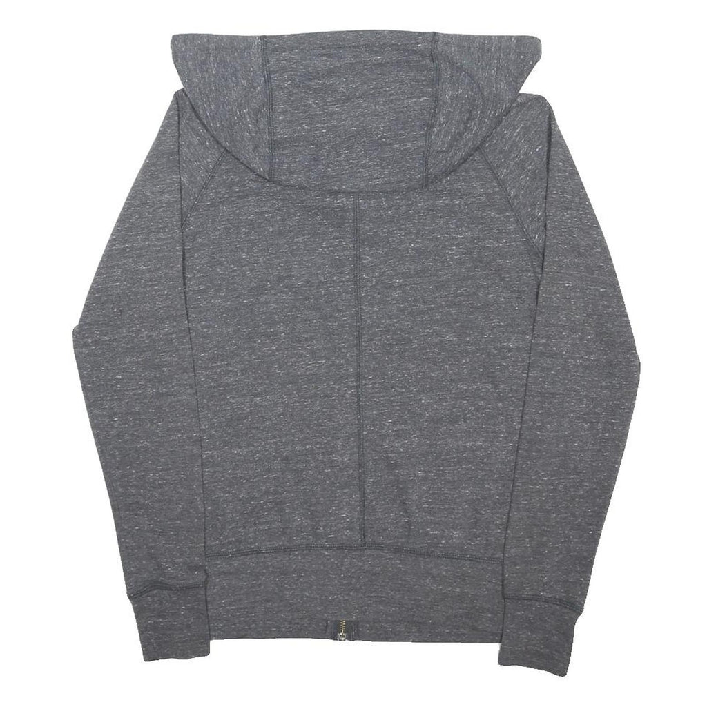 NIKE Womens Grey Hoodie S Full Zip Cotton Blend Lightweight Casual