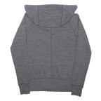 NIKE Womens Grey Hoodie S Full Zip Cotton Blend Lightweight Casual