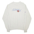 ANTIGUA SPORTS Mens White Knicks Basketball Patterned Crew Neck Basic Knit XL