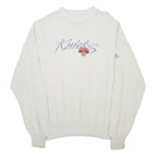 ANTIGUA SPORTS Mens White Knicks Basketball Patterned Crew Neck Basic Knit XL