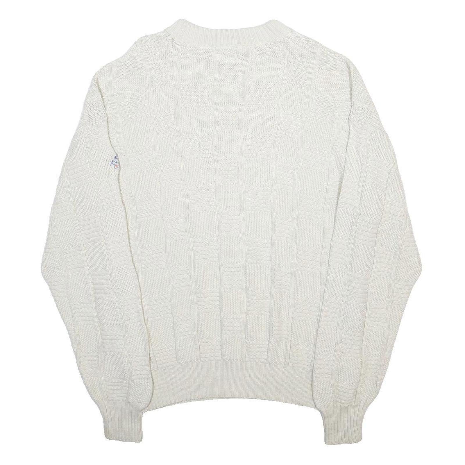 ANTIGUA SPORTS Mens White Knicks Basketball Patterned Crew Neck Basic Knit XL