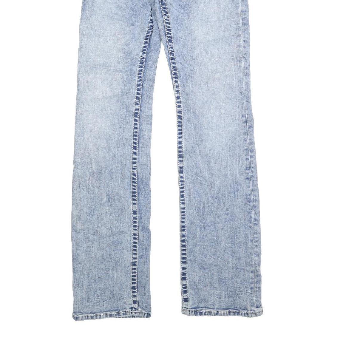 BKE Womens Jeans Blue Slim Straight Denim Light W28 L32 Stylish Casual