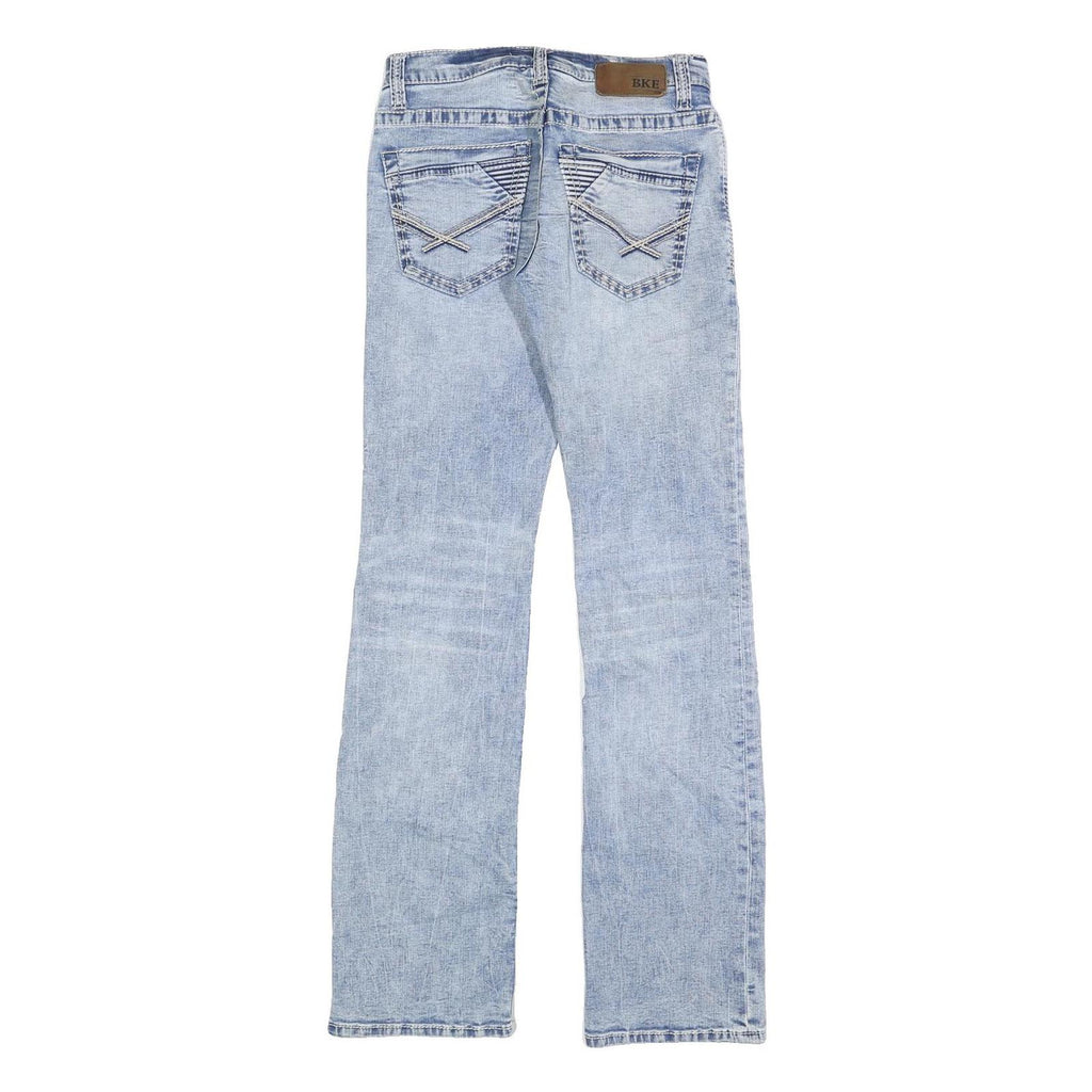 BKE Womens Jeans Blue Slim Straight Denim Light W28 L32 Stylish Casual