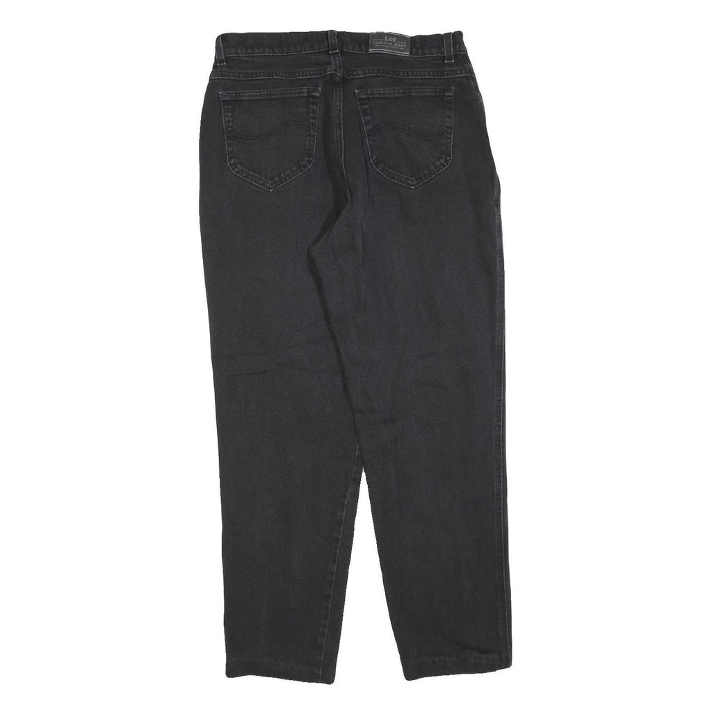 LEE Mens Black Regular Fit Straight Denim Jeans W30 L28 Classic Cotton Blend Zip