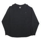 WOOLRICH Mens Black Long Sleeve T-Shirt 2XL Crew Neck Cotton Classic Fit