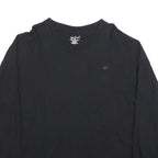 WOOLRICH Mens Black Long Sleeve T-Shirt 2XL Crew Neck Cotton Classic Fit