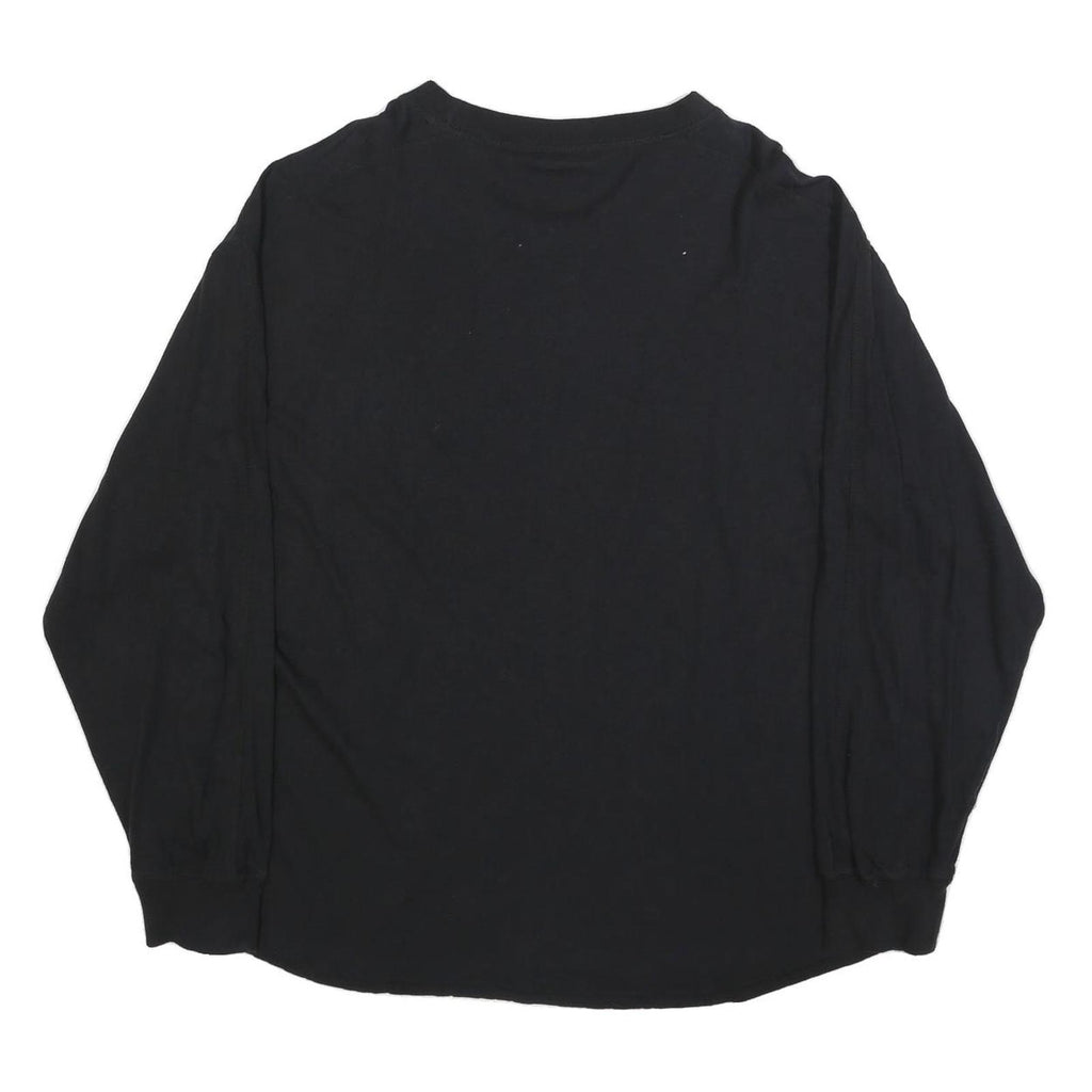 WOOLRICH Mens Black Long Sleeve T-Shirt 2XL Crew Neck Cotton Classic Fit