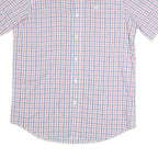CHAPS Mens Blue & Pink Checked Shirt M Button-Down Casual Summer Cotton Blend