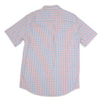 CHAPS Mens Blue & Pink Checked Shirt M Button-Down Casual Summer Cotton Blend