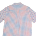 CHAPS Mens Blue & Pink Checked Shirt M Button-Down Casual Summer Cotton Blend