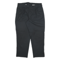 DICKIES Mens Cotton Blend Black Relaxed Straight Trousers W36 L30 Workwear Zip