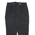 DICKIES Mens Cotton Blend Black Relaxed Straight Trousers W36 L30 Workwear Zip