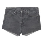 LEVI'S Womens Shorts Black Denim L W34 Casual Cut-Off Summer Style