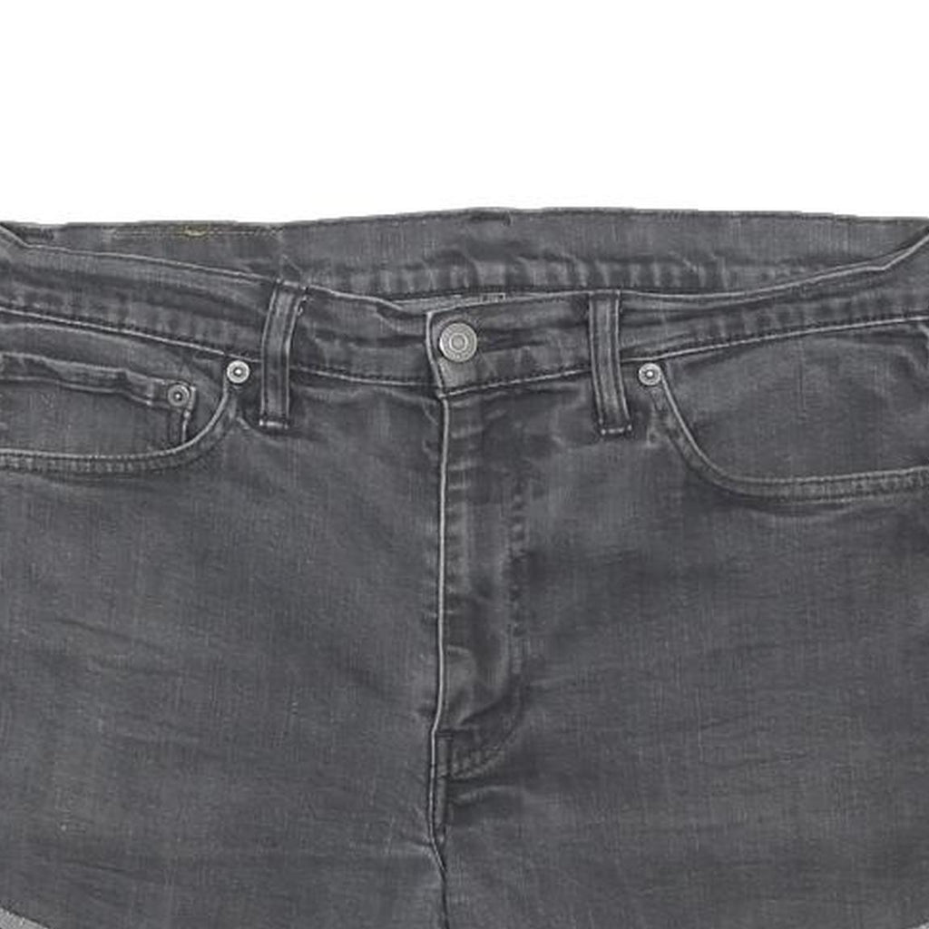 LEVI'S Womens Shorts Black Denim L W34 Casual Cut-Off Summer Style
