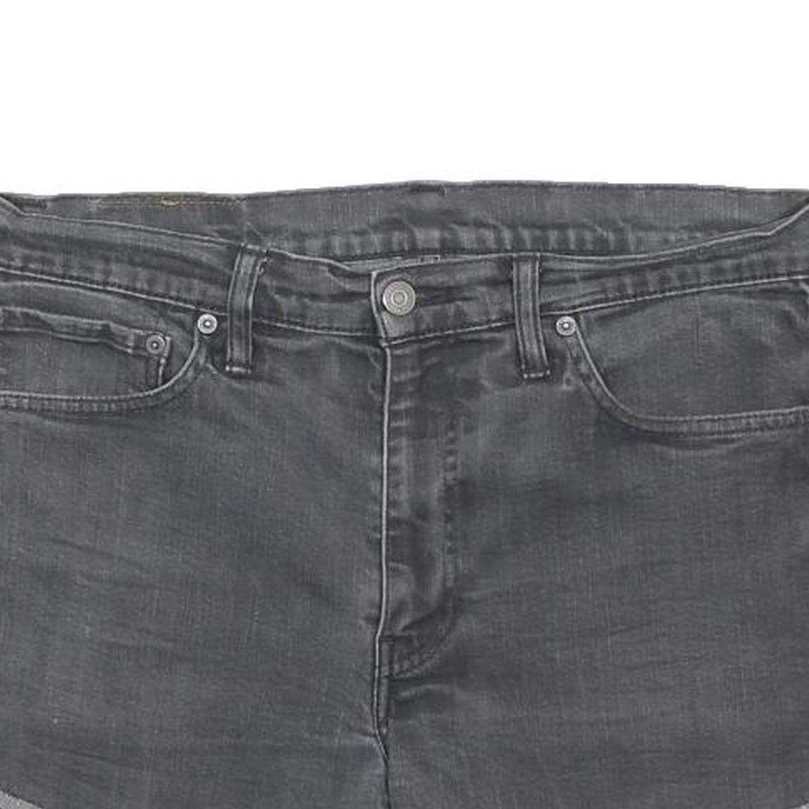 LEVI'S Womens Shorts Black Denim L W34 Casual Cut-Off Summer Style
