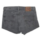 LEVI'S Womens Shorts Black Denim L W34 Casual Cut-Off Summer Style
