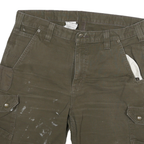 CARHARTT Mens Shorts Green Cargo L W34 Durable Cotton Blend Workwear