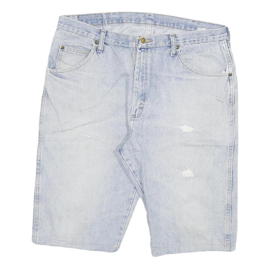 WRANGLER Mens Shorts Blue Denim Casual 2XL W36 Classic Cotton Blend