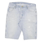 WRANGLER Mens Shorts Blue Denim Casual 2XL W36 Classic Cotton Blend