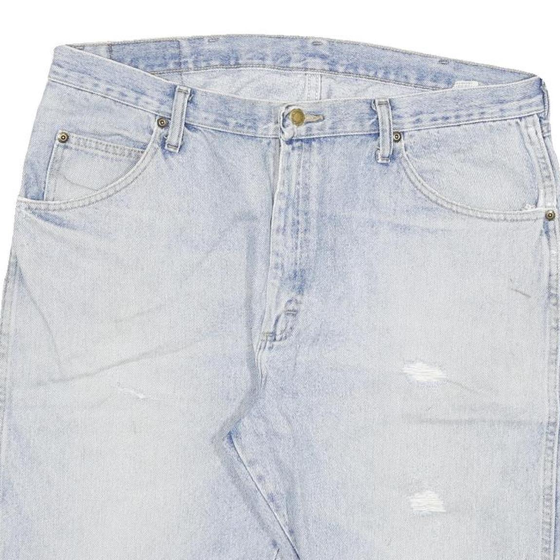WRANGLER Mens Shorts Blue Denim Casual 2XL W36 Classic Cotton Blend