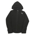 PUMA Womens Black Jacket S Polyester Zip Hooded Plain Sportswear Activewear
