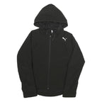 PUMA Womens Black Jacket S Polyester Zip Hooded Plain Sportswear Activewear