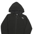 PUMA Womens Black Jacket S Polyester Zip Hooded Plain Sportswear Activewear