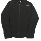 PUMA Womens Black Jacket S Polyester Zip Hooded Plain Sportswear Activewear