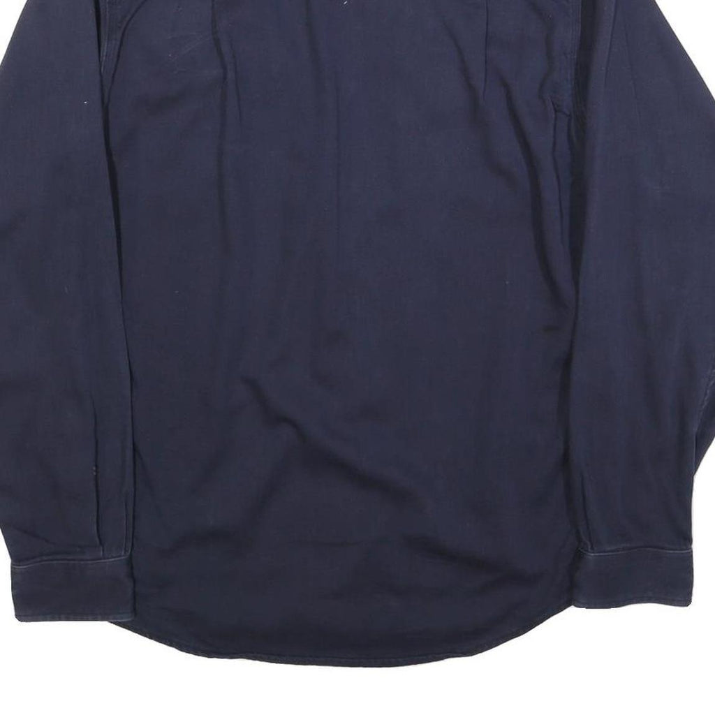 CARHARTT Mens Navy Blue Work Shirt S Button-Down Cotton Blend Utility Style