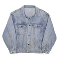 LEVI'S Womens Blue Denim Jacket M Cotton Button Plain Classic Fit Casual