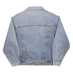 LEVI'S Womens Blue Denim Jacket M Cotton Button Plain Classic Fit Casual