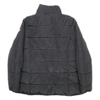 TOMMY HILFIGER Womens Black Puffer Jacket L Polyester Quilted Zip Pocket