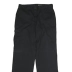 DICKIES Womens Black Regular Fit Straight Leg Trousers W32 L33 Workwear Zip