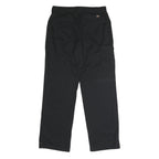 DICKIES Womens Black Regular Fit Straight Leg Trousers W32 L33 Workwear Zip