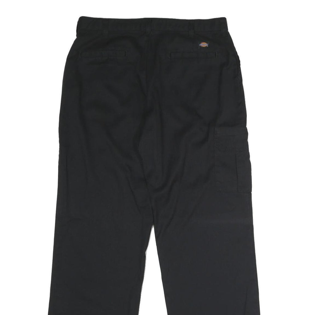 DICKIES Womens Black Regular Fit Straight Leg Trousers W32 L33 Workwear Zip