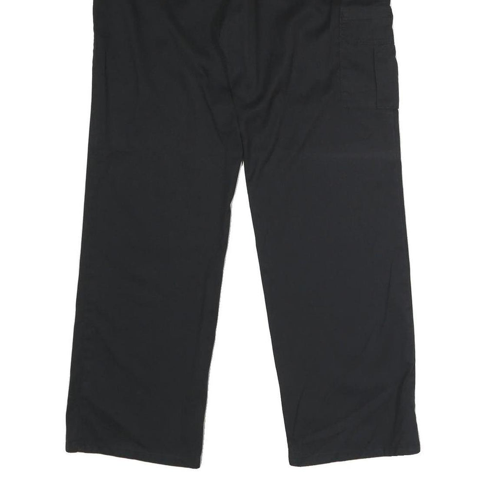 DICKIES Womens Black Regular Fit Straight Leg Trousers W32 L33 Workwear Zip