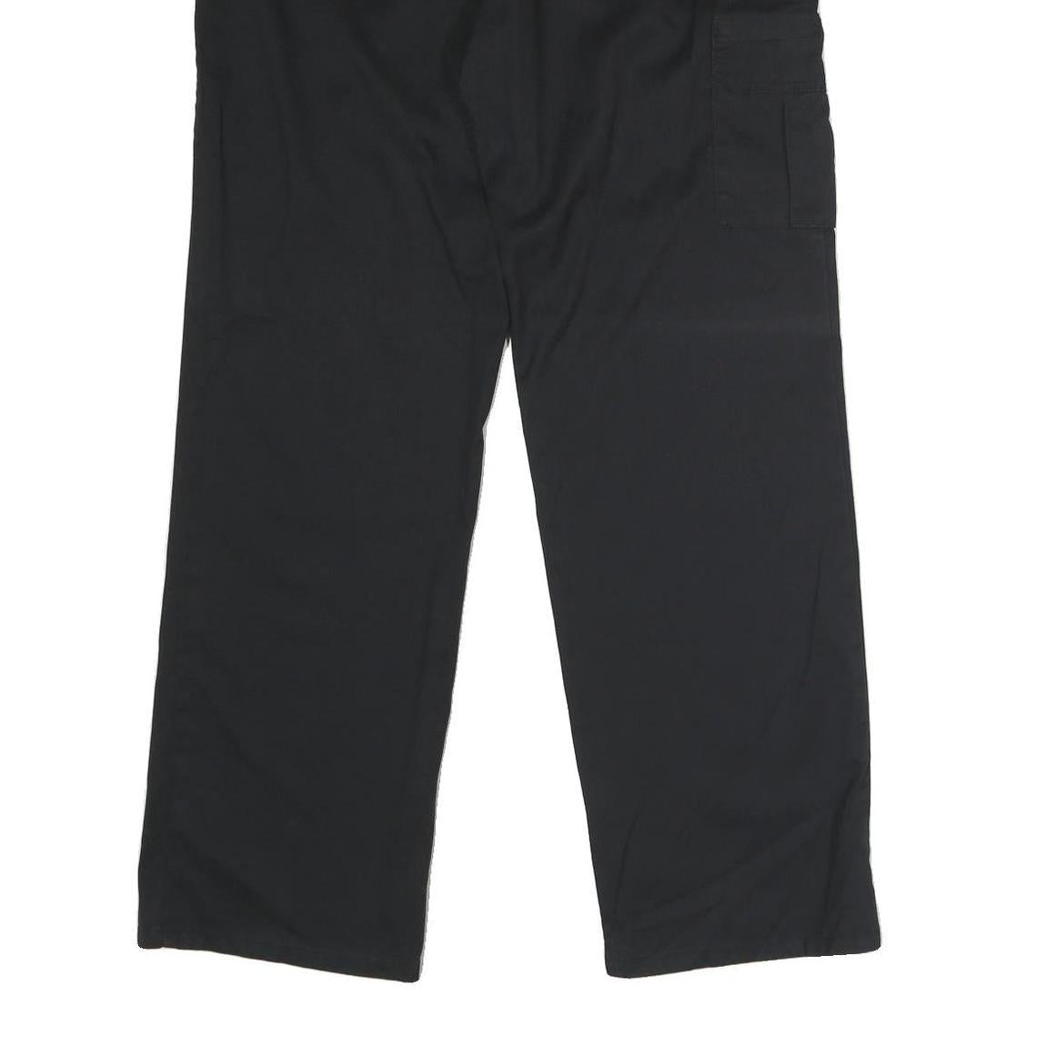 DICKIES Womens Black Regular Fit Straight Leg Trousers W32 L33 Workwear Zip