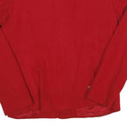Womens Red Button Cotton Blend Classic Jacket M Plain Elegant Timeless Outerwear