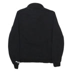 SUPERDRY Womens Black Cotton Blend Crew Neck UK 10 Zip Sweatshirt