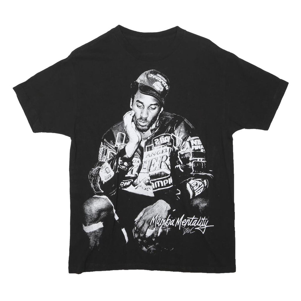 Mens Black Graphic T-Shirt M Short Sleeve Crew Neck Mamba Mentality