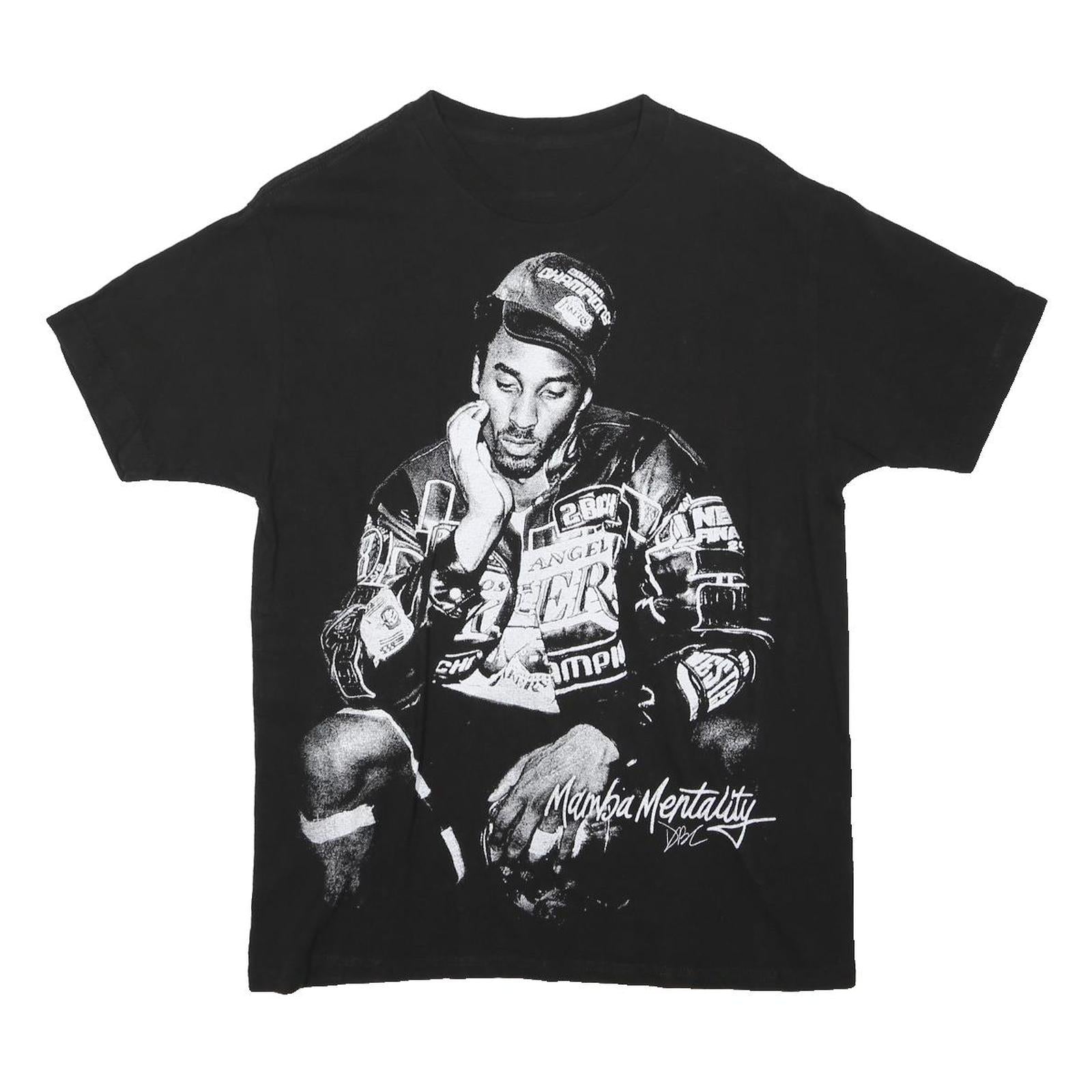 Mens Black Graphic T-Shirt M Short Sleeve Crew Neck Mamba Mentality