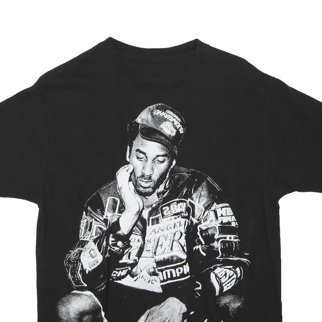 Mens Black Graphic T-Shirt M Short Sleeve Crew Neck Mamba Mentality
